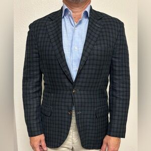 Brunello Cucinelli Men's Blazer Green and black-